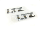 Chevrolet Silverado Tahoe Suburban LTZ Emblem Badge 3D Chrome 2pc New OEM