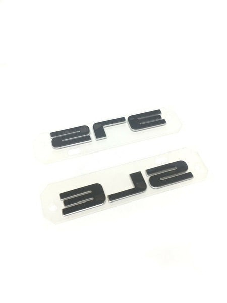 GMC SLE Emblem Badge Nameplate Chrome 3D New OEM 2pc