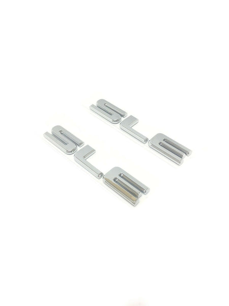 GMC SLE Emblem Badge Nameplate Chrome 3D New OEM 2pc