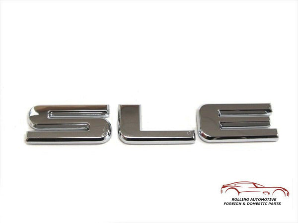 GMC SLE Emblem Badge Nameplate Chrome 3D New OEM 2pc