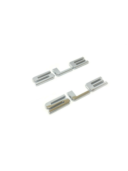 GMC SLE Emblem Badge Nameplate Chrome 3D New OEM 2pc