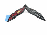 Chevrolet Corvette C7.R Z06 Front Bumper Emblem Badge Black Cross Flags New OEM